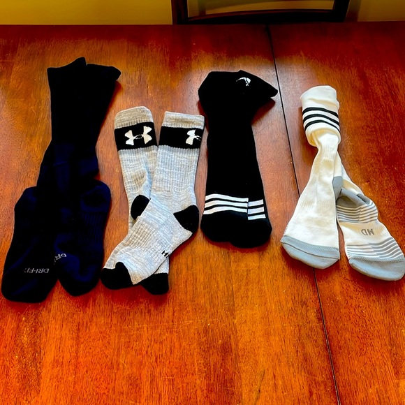 8 pair knee high socks, 4 regular, most new! 2 pair hardly worn! Nike,adidas - Picture 3 of 13